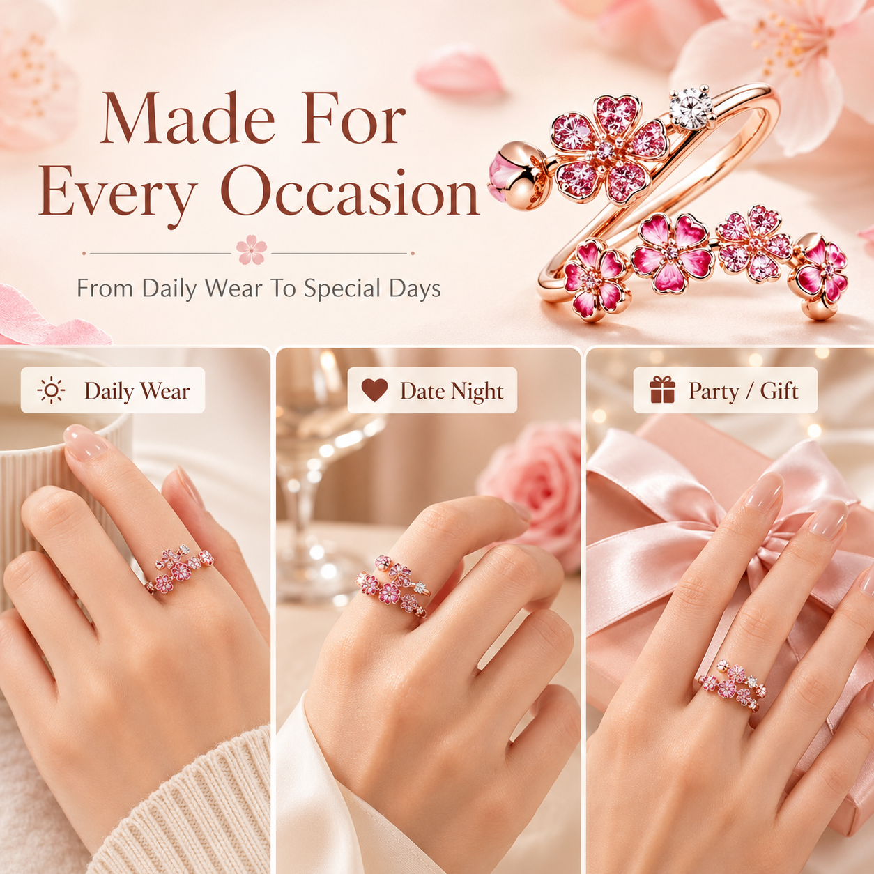 Peach Blossom Ring